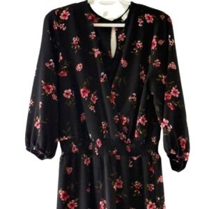 Elegant Floral Long Sleeve Dress